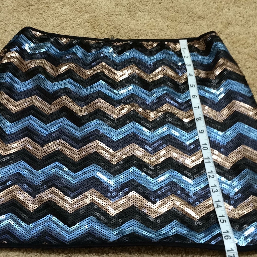 Umgee Size L Multi Colored Sequined Mini Skirt - image 7